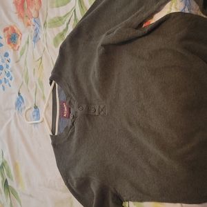 Alesbury olive green Henley large long sleeve